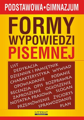 Okładka:Formy wypowiedzi pisemnej 