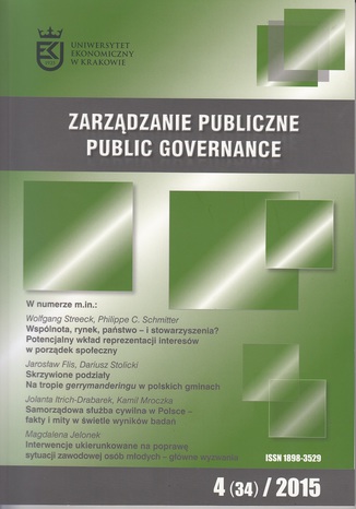 Zarzdzanie Publiczne nr 4(34)/2015 Stanisaw Mazur - okadka ksiki