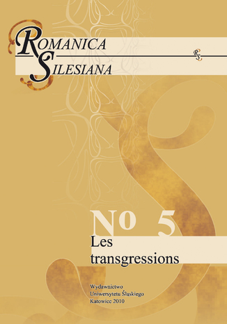Romanica Silesiana. No 5: Les transgressions red. Krzysztof Jarosz - okadka ebooka