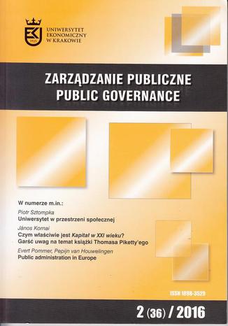Zarządzanie Publiczne nr 2(36)/2016 Stanisław Mazur - okładka audiobooks CD