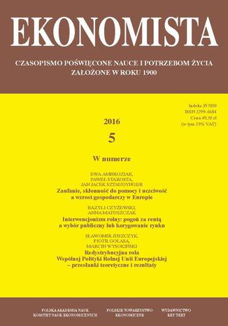 Ekonomista 2016 nr 5 Praca zbiorowa - okadka audiobooks CD