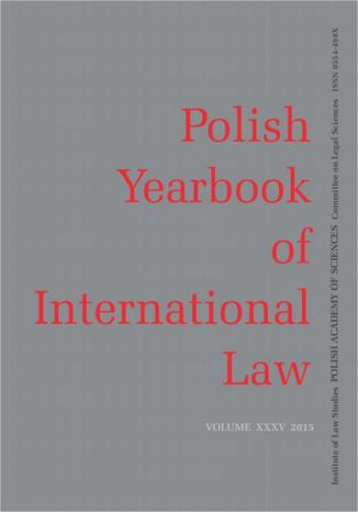 Okładka:2015 Polish Yearbook of International Law vol. XXXV 