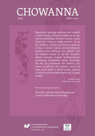 'Chowanna' 2016. T. 1 (46): Kierunki rozwoju etyki pedagogicznej i teorii wychowania moralnego red. Ewa Syrek, Alicja Żywczok - okładka ebooka