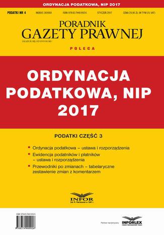 Ordynacja podatkowa, NIP 2017 Praca zbiorowa - okadka ebooka