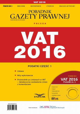 Okładka:Podatki 2016/03 Podatki cz. I VAT 2016 