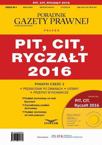 Podatki 2016/04 Podatki cz.2 PIT,CIT,Ryczat 2016 Praca zbiorowa - okadka audiobooks CD