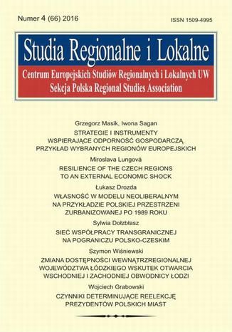 Studia Regionalne i Lokalne nr 4(66)/2016 Grzegorz Gorzelak - okadka audiobooka MP3