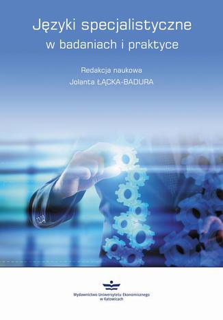 Języki specjalistyczne w badaniach i praktyce Jolanta Łącka-Badura - okładka audiobooka MP3