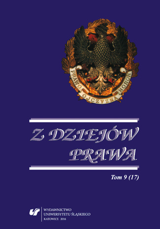 Z Dziejw Prawa. T. 9 (17) red. Marian Mikoajczyk, red. Wojciech Organiciak - okadka audiobooks CD