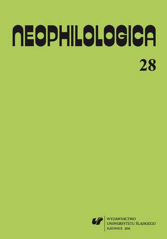 Okładka:"Neophilologica" 2016. Vol. 28: Études sémantico-syntaxiques des langues romanes 