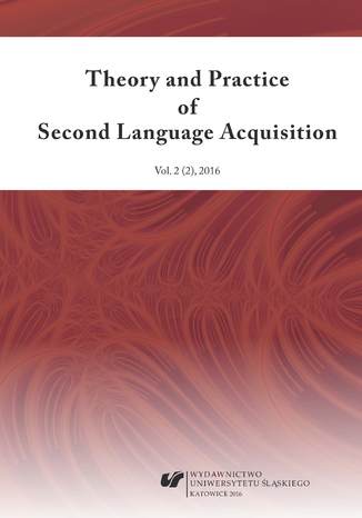 'Theory and Practice of Second Language Acquisition' 2016. Vol. 2 (2) red. Danuta Gabryś-Barker, red. Adam Wojtaszek - okładka audiobooka MP3