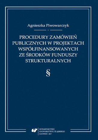 Okładka:Procedury zamówień publicznych w projektach współfinansowanych ze środków funduszy strukturalnych 