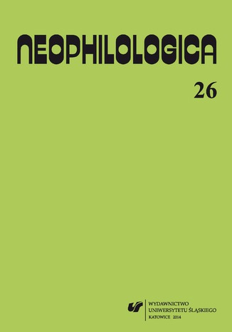 'Neophilologica' 2014. Vol. 26: Le concept d'vnement et autres tudes red. Wiesaw Bany - okadka ebooka