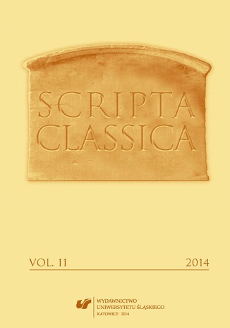 Scripta Classica. Vol. 11 red. Tomasz Sapota, red. Anna Szczepaniak - okadka ebooka
