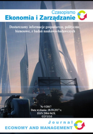 Czasopismo Ekonomia i Zarządzanie nr 5/2017 Aleksandra Fudali - okładka audiobooks CD