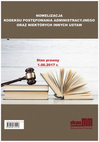 Nowelizacja Kodeksu Postpowania Administracyjnego oraz niektrych innych ustaw Maciej Sowik - okadka ebooka