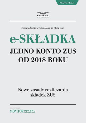 E-skadka. Jedno konto ZUS od 2018 r Joanna Goliniewska, Joanna Stolarska - okadka audiobooka MP3
