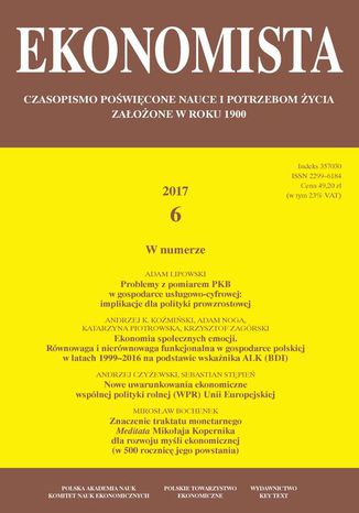 Ekonomista 2017 nr 6 Praca zbiorowa - okadka audiobooks CD