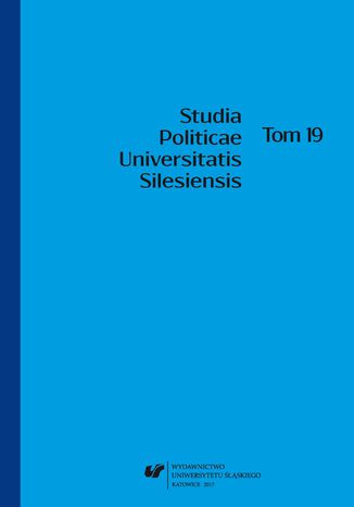Okładka:"Studia Politicae Universitatis Silesiensis". T. 19 