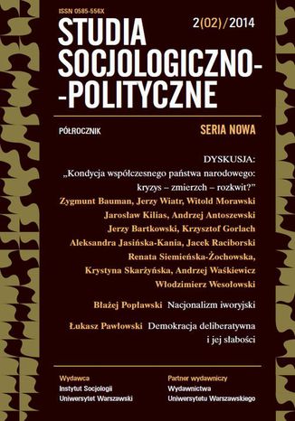 Studia Socjologiczno-Polityczne 2014/2 (2) Praca zbiorowa - okadka ebooka