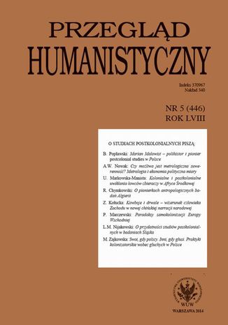 Przegld Humanistyczny 2014/5 (446) Lech M. Nijakowski, Roman Chymkowski - okadka ebooka