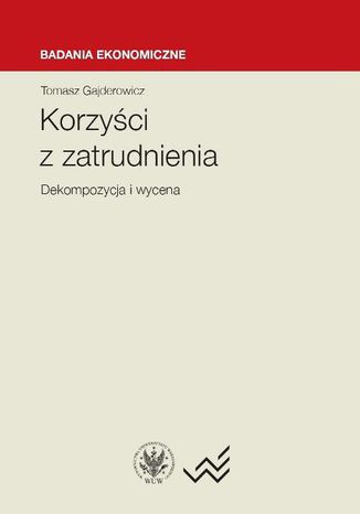 Korzyci z zatrudnienia Tomasz Gajderowicz - okadka audiobooks CD