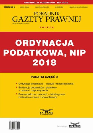 Ordynacja podatkowa, NIP 2018. Podatki część 3