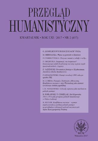 Okładka:Przegląd Humanistyczny 2017/2 (457) 