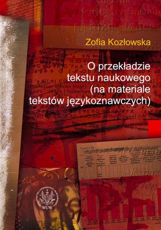 O przekadzie tekstu naukowego Zofia Kozowska - okadka ebooka