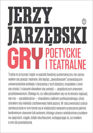 Gry poetyckie i teatralne Prof. Jerzy Jarzbski - okadka audiobooka MP3