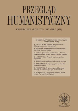 Przegld Humanistyczny 2017/3 (458) Marta Bucholc - okadka audiobooks CD