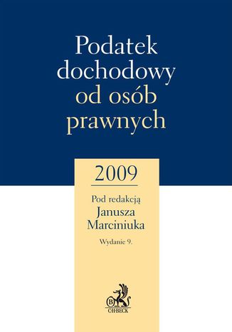 Podatek dochodowy od osb prawnych 2009 Janusz Marciniuk - okadka ebooka