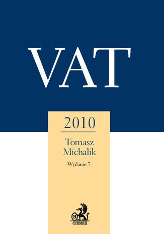 VAT 2010 Tomasz Michalik - okadka ebooka