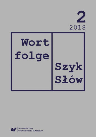 'Wortfolge. Szyk sw' 2018, nr 2 red. Robert Rduch - okadka audiobooka MP3