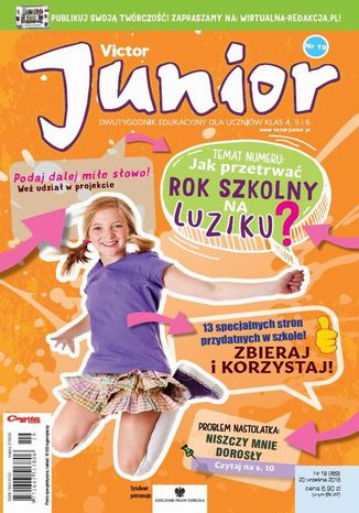Victor Junior nr 19 (369) 20 wrzenia 2018 Ewa Mackiewicz - okadka audiobooks CD