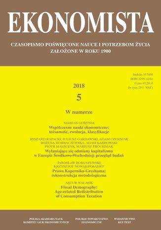 Ekonomista 2018 nr 5 Praca zbiorowa - okadka audiobooks CD
