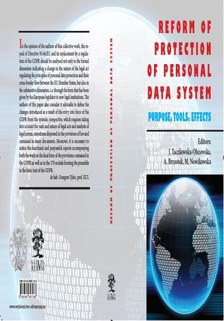 Reform Of Protection Of Personal Data System - Purpose, Tools Joanna Taczkowska-Olszewska - okadka audiobooka MP3