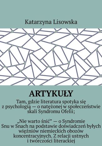 Artykuy Katarzyna Lisowska - okadka audiobooks CD