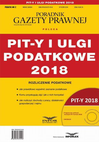 PIT-y i ulgi podatkowe 2018 Podatki 2/2019 Praca zbiorowa - okadka ebooka