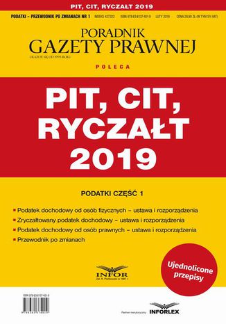 PIT CIT Ryczat 2019 Praca zbiorowa - okadka ebooka