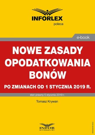 Nowe zasady opodatkowania bonów po zmianach od 1 stycznia 2019 r