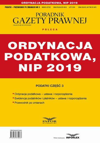 Ordynacja podatkowa , NIP 2019 Praca zbiorowa - okadka audiobooks CD