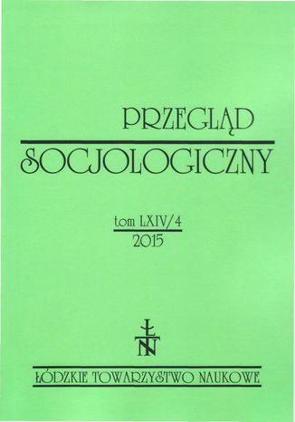 Okładka:Przegląd Socjologiczny t. 64 z. 4/2015 