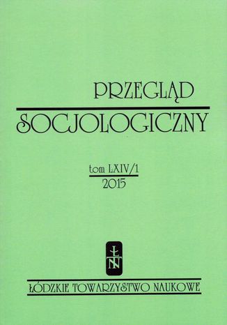 Okładka:Przegląd Socjologiczny t. 64 z. 1/2015 