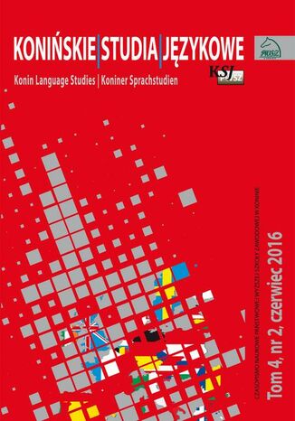Konińskie Studia Językowe Tom 4 Nr 2 2016
