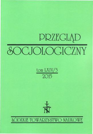 Okładka:Przegląd Socjologiczny t. 64 z. 3/2015 