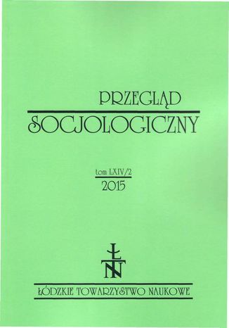 Okładka:Przegląd Socjologiczny t. 64 z. 2/2015 