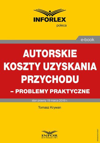 Autorskie koszty uzyskania przychodu  problemy praktyczne Tomasz Krywan - okadka ebooka