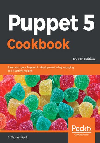 Puppet 5 Cookbook Thomas Uphill - okładka książki
