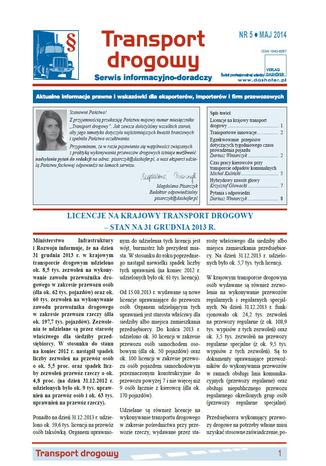 Transport drogowy on-line Aktualne informacje prawne i wskazówki dla eksporterów, importerów i firm przewozowych